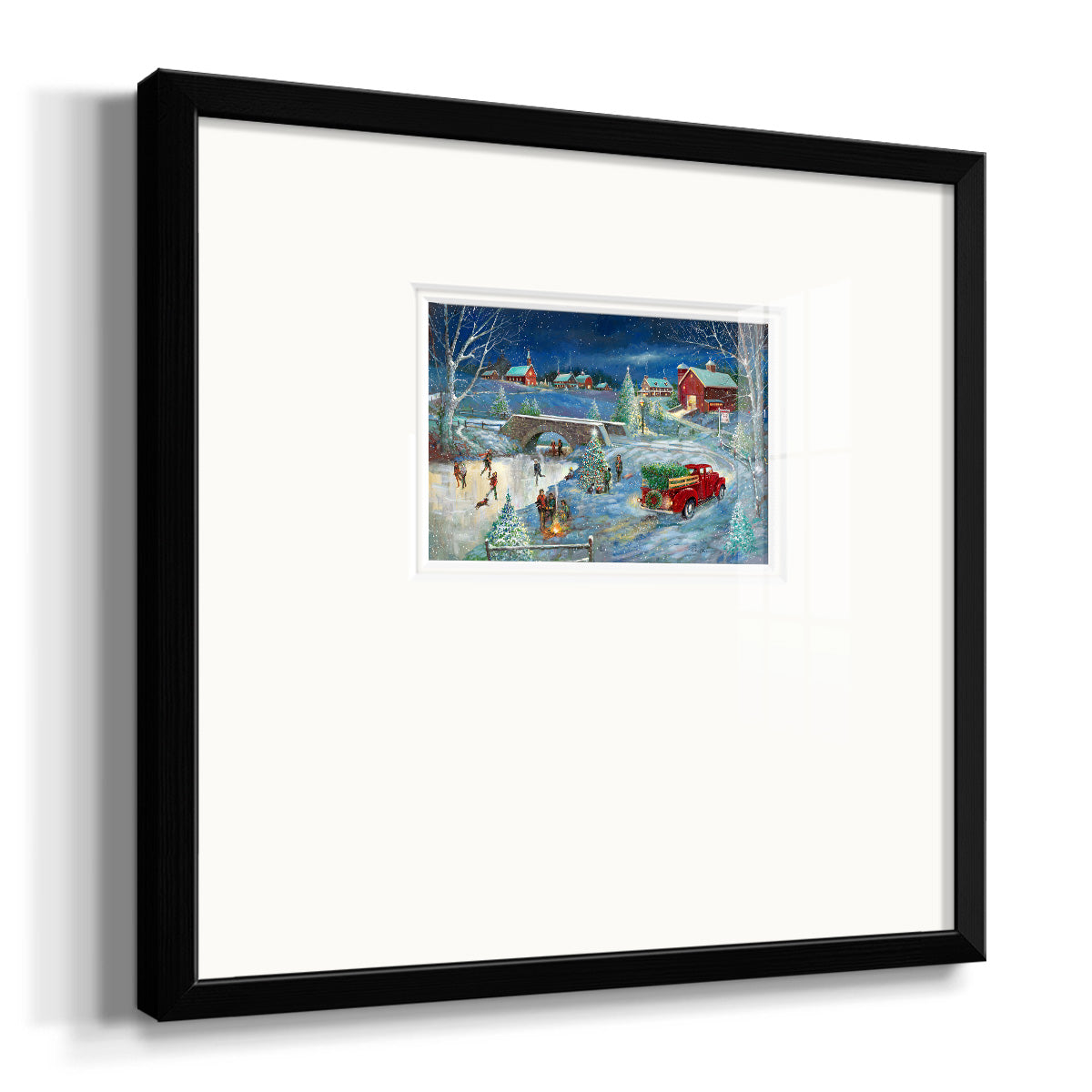 Warm Holiday Memories Premium Framed Print Double Matboard