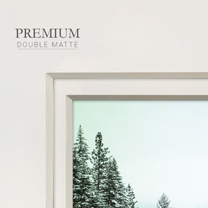 Snowfall in Cascadia II V1- Premium Framed Print Double Matboard