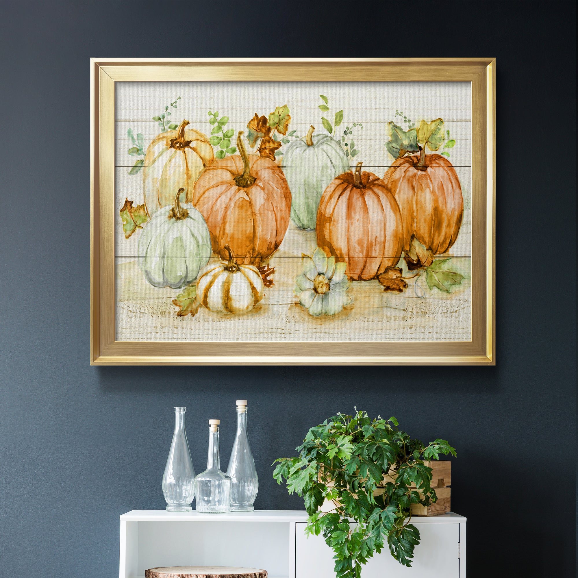 Harvest Pumpkins Premium Classic Framed Canvas - Ready to Hang