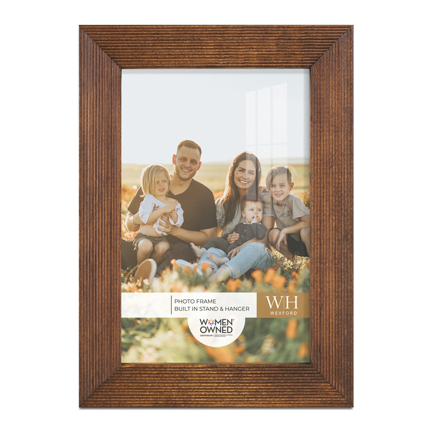 Grooved Wood Picture Frame