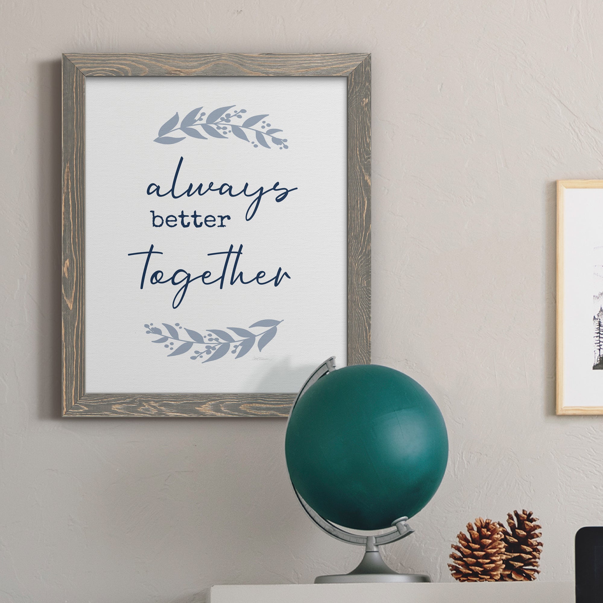 Always Together - Premium Canvas Framed in Barnwood - Ready to Hang