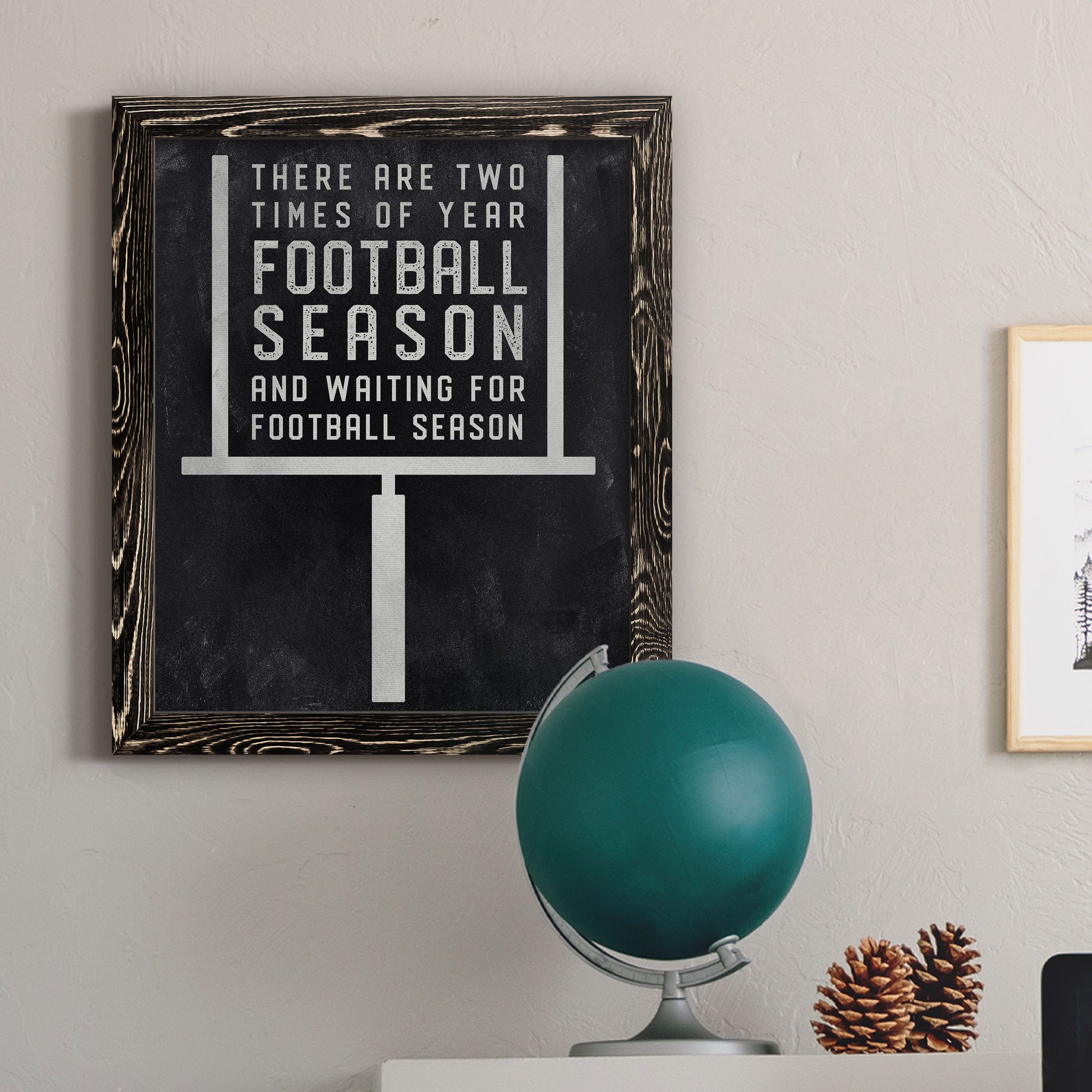 Football Season - Premium Canvas Framed in Barnwood - Ready to Hang