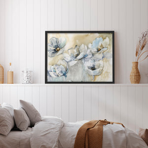 41787,artwork,flowers,floral,painting,modern,decor,home,interior,white,blue,delicate,blossoms,design,nature,still life,aesthetic,elegant,beauty,frame,neutral,soft tones,decor piece,wall art,creativity,inspiration,harmony,fresh,visual,texture,light,contemporary,arrangement,botanical,vivid,outdoors,tranquility,color palette,visual composition,Re-stickable,Plants & Flowers