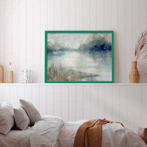 42053,watercolor,landscape,serene,reflection,river,dawn,mist,greenery,tranquility,calm,nature,peaceful,art,brushstrokes,sky,water,scenery,outdoor,riverbank,colors,light,softness,beauty,environment,subtle,composition,texture,stillness,horizon,morning,blue,shades,natural,creative,peacefulness,palette,tranquil,development,Re-stickable,Abstract