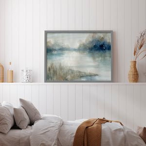 42053,watercolor,landscape,serene,reflection,river,dawn,mist,greenery,tranquility,calm,nature,peaceful,art,brushstrokes,sky,water,scenery,outdoor,riverbank,colors,light,softness,beauty,environment,subtle,composition,texture,stillness,horizon,morning,blue,shades,natural,creative,peacefulness,palette,tranquil,development,Re-stickable,Abstract