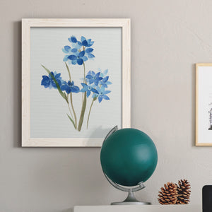 Blue Blossom Botanical I - Premium Canvas Framed in Barnwood - Ready to Hang