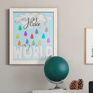 Color My World - Premium Canvas Framed in Barnwood - Ready to Hang