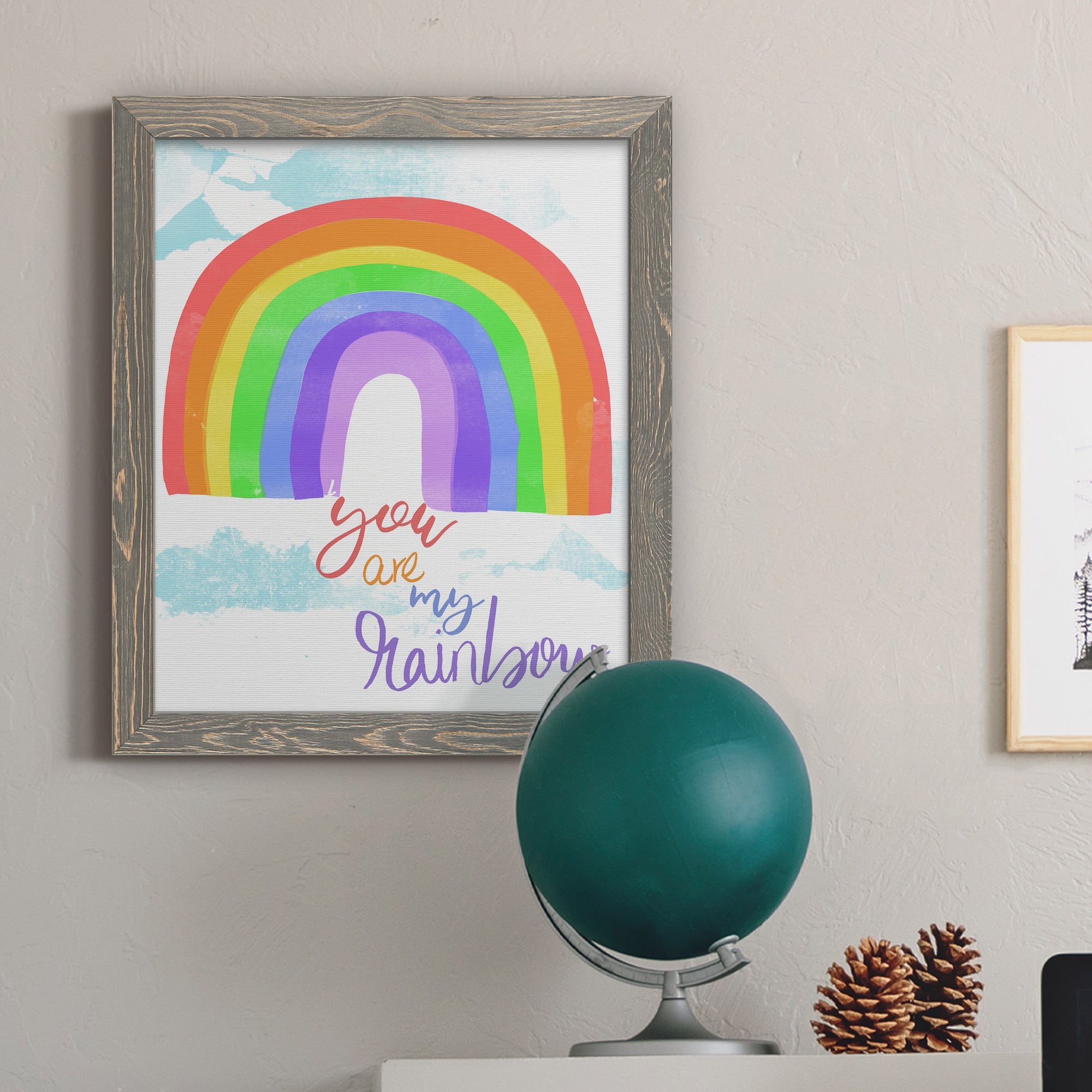 You Are My Rainbow - Premium Canvas Framed in Barnwood - Ready to Hang