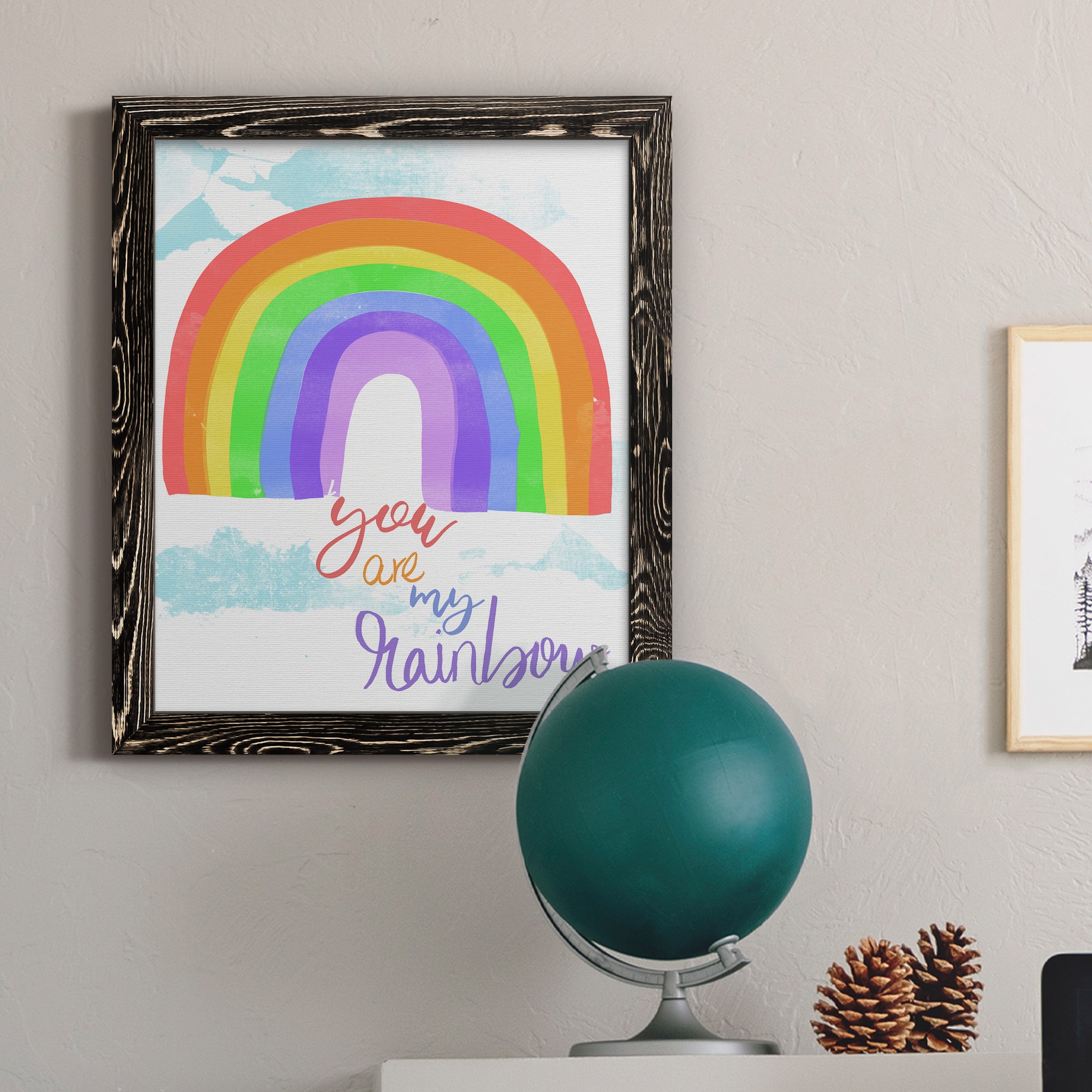 You Are My Rainbow - Premium Canvas Framed in Barnwood - Ready to Hang