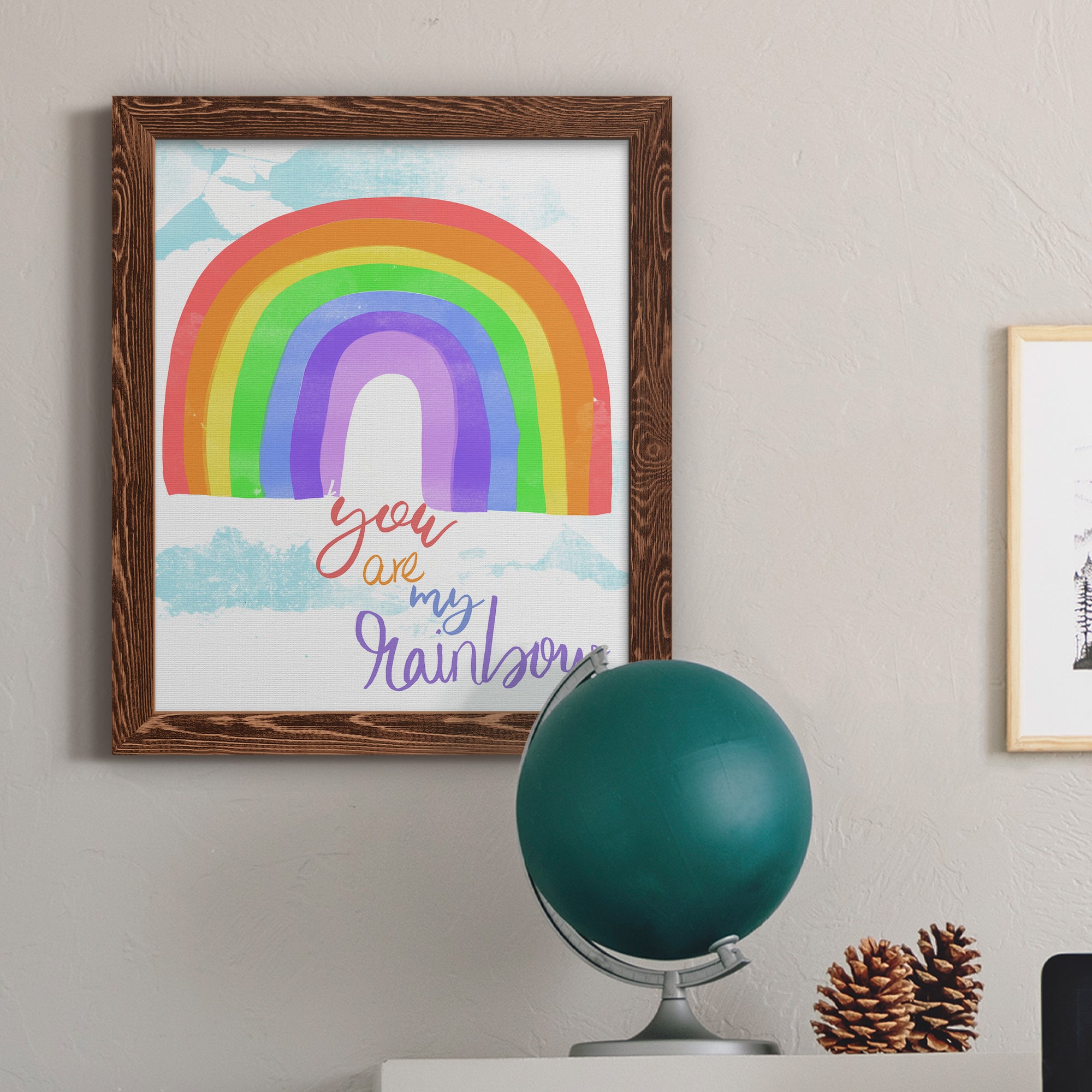 You Are My Rainbow - Premium Canvas Framed in Barnwood - Ready to Hang