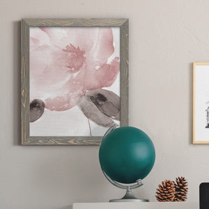 Blush Bloom I - Premium Canvas Framed in Barnwood - Ready to Hang