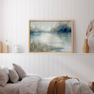 42053,watercolor,landscape,serene,reflection,river,dawn,mist,greenery,tranquility,calm,nature,peaceful,art,brushstrokes,sky,water,scenery,outdoor,riverbank,colors,light,softness,beauty,environment,subtle,composition,texture,stillness,horizon,morning,blue,shades,natural,creative,peacefulness,palette,tranquil,development,Re-stickable,Abstract