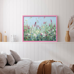 44433,wildflower,painting,landscape,meadow,flowers,nature,floral,tranquility,blue sky,colorful blooms,spring,artwork,garden,close-up,day scene,brush strokes,natural beauty,environment,botanical,flora,creative,serene,beauty,home decor,contemporary,visual art,scenic,summer,color palette,vivid,natural light,scenic view,inspiration,art gallery,elegant,Re-stickable,Plants & Flowers