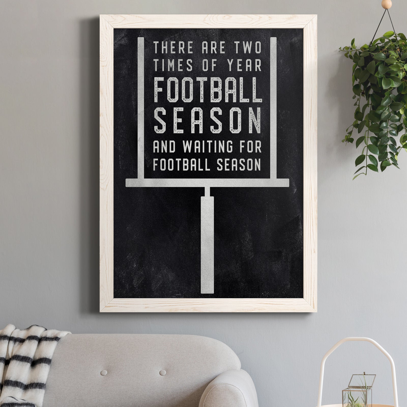 Football Season - Premium Canvas Framed in Barnwood - Ready to Hang