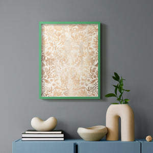 Walnut Damask I - Restickable Framed Art Print