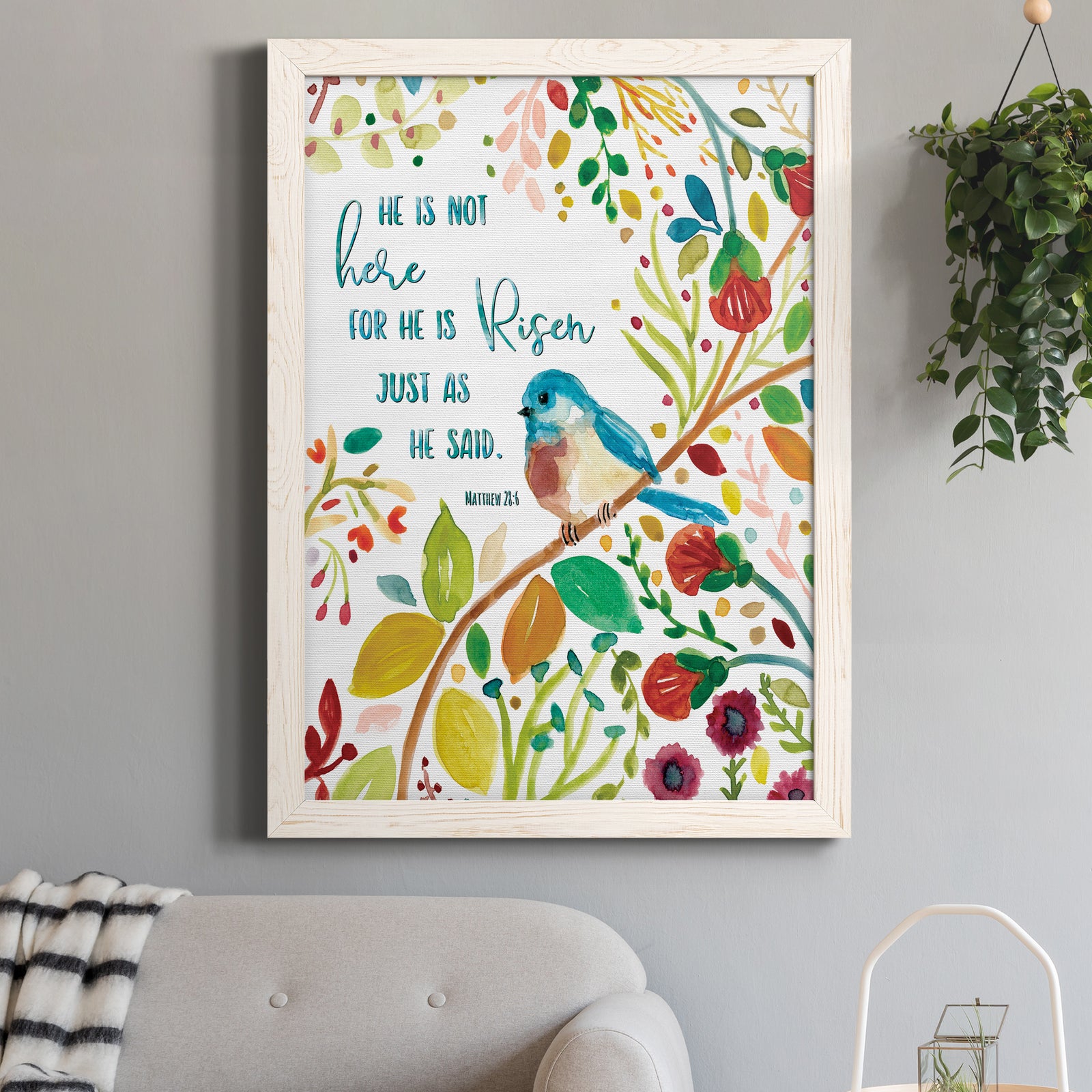 He is Risen - Premium Canvas Framed in Barnwood - Ready to Hang