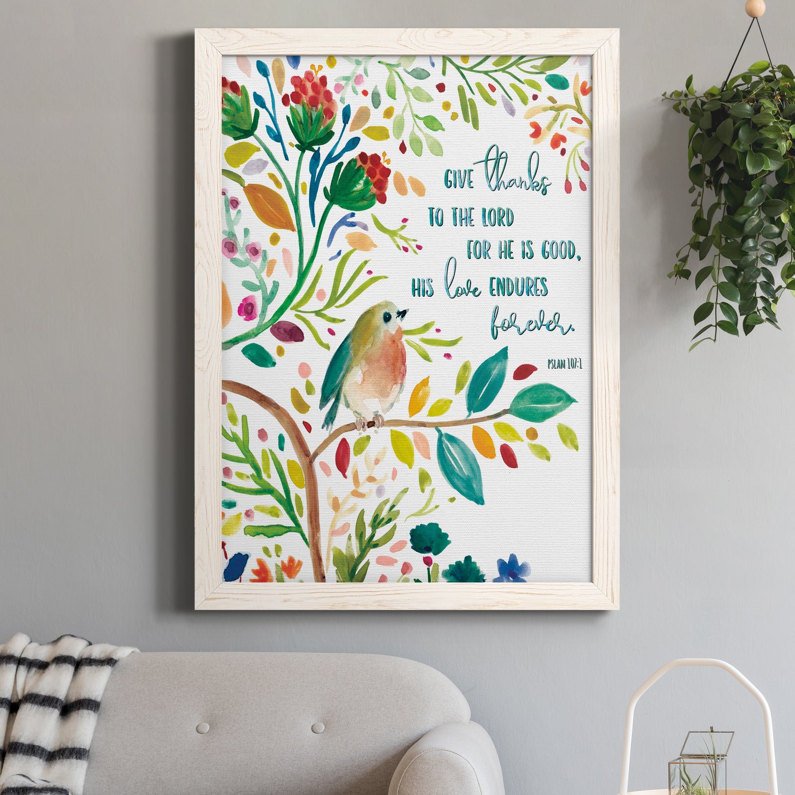Give Thanks - Premium Canvas Framed in Barnwood - Ready to Hang