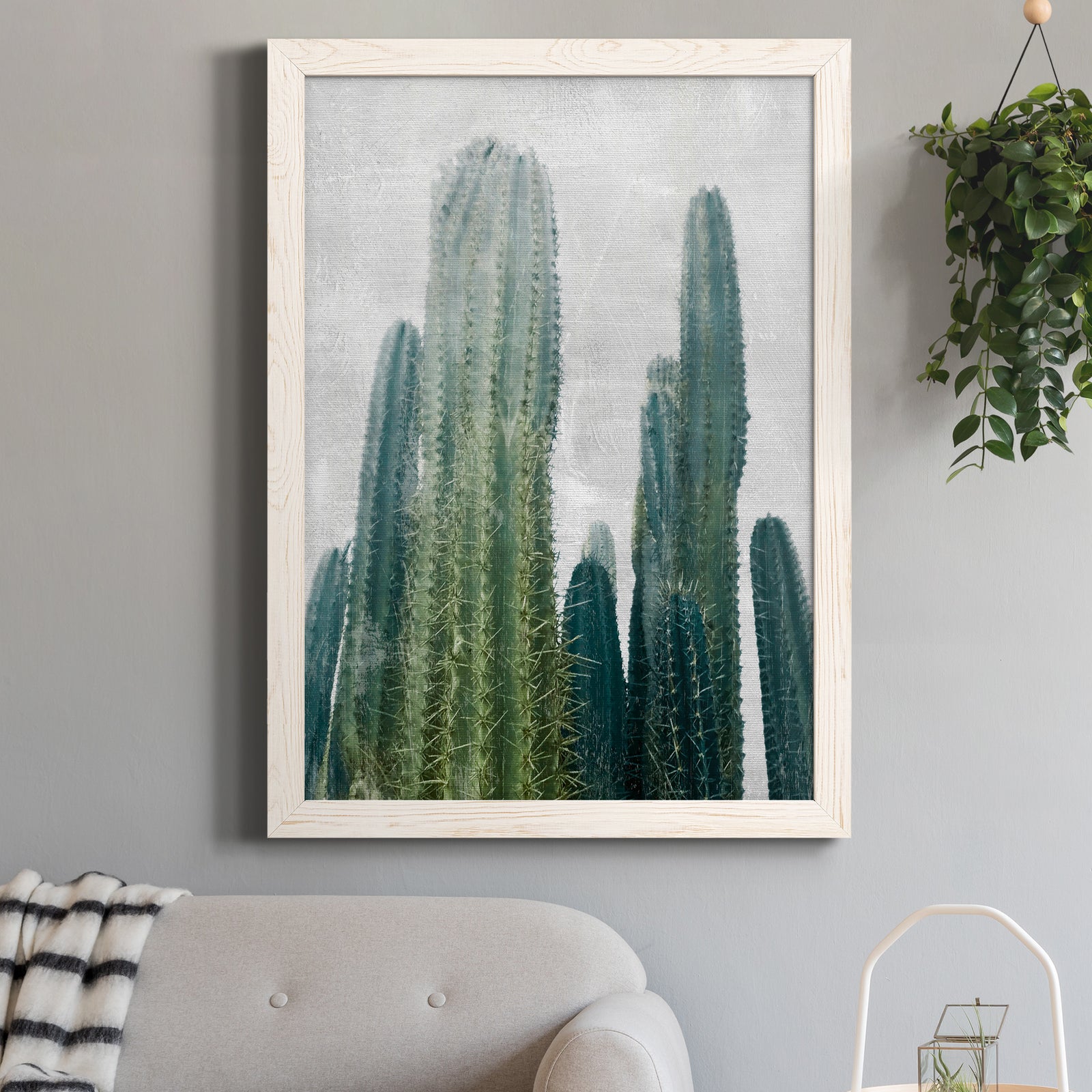 Aruba Cacti I - Barnwood Framed Canvas Print