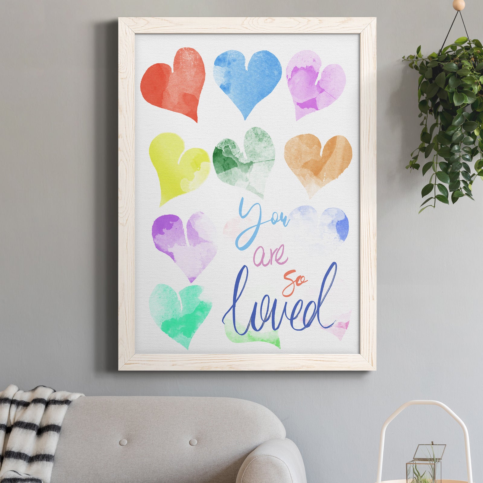 You Are So Loved - Barnwood Framed Canvas Print