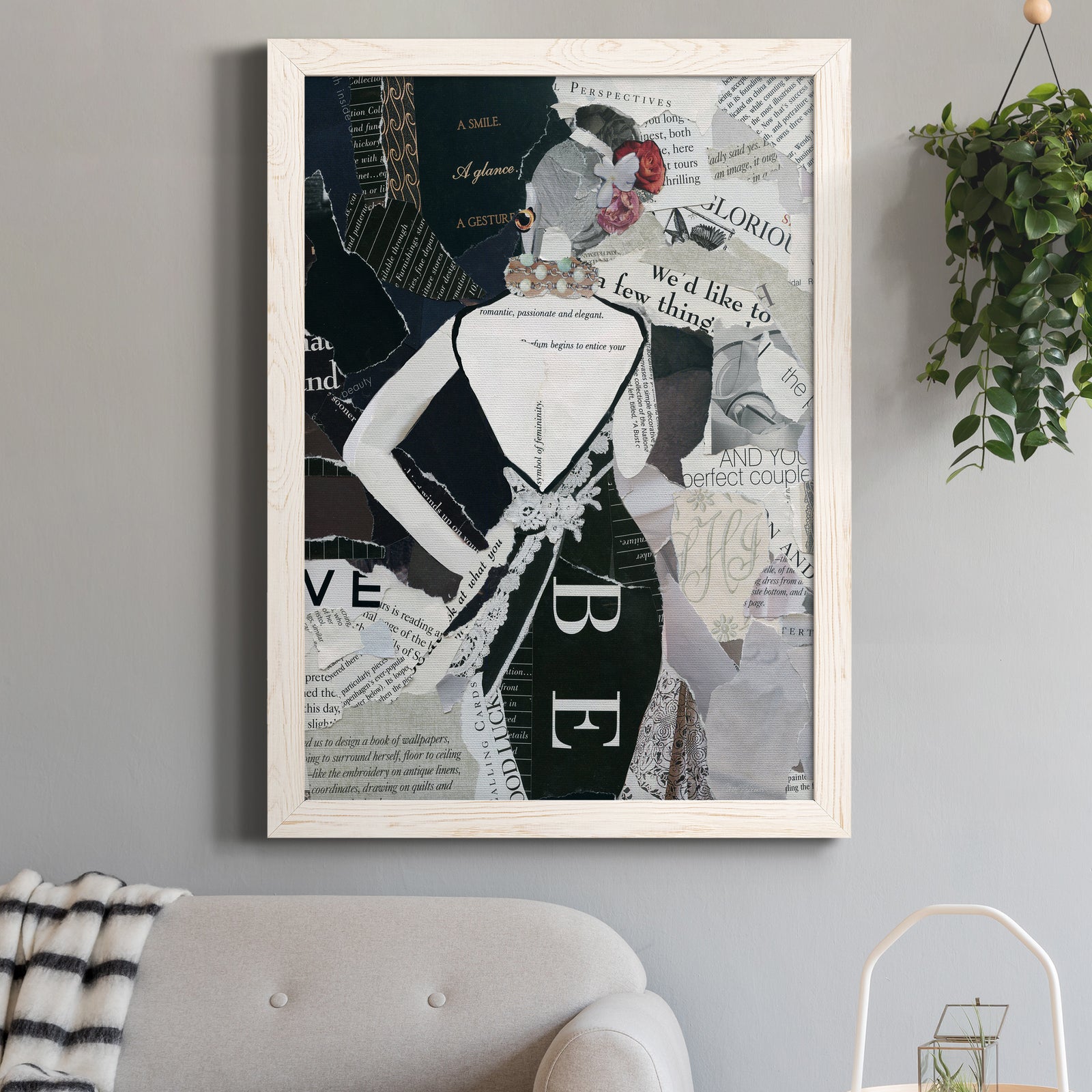 Fashion Mosaic II - Barnwood Framed Canvas Print