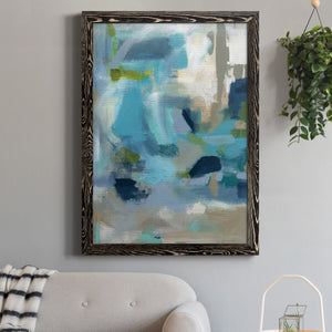 Circle the Beachfront - Barnwood Framed Canvas Print