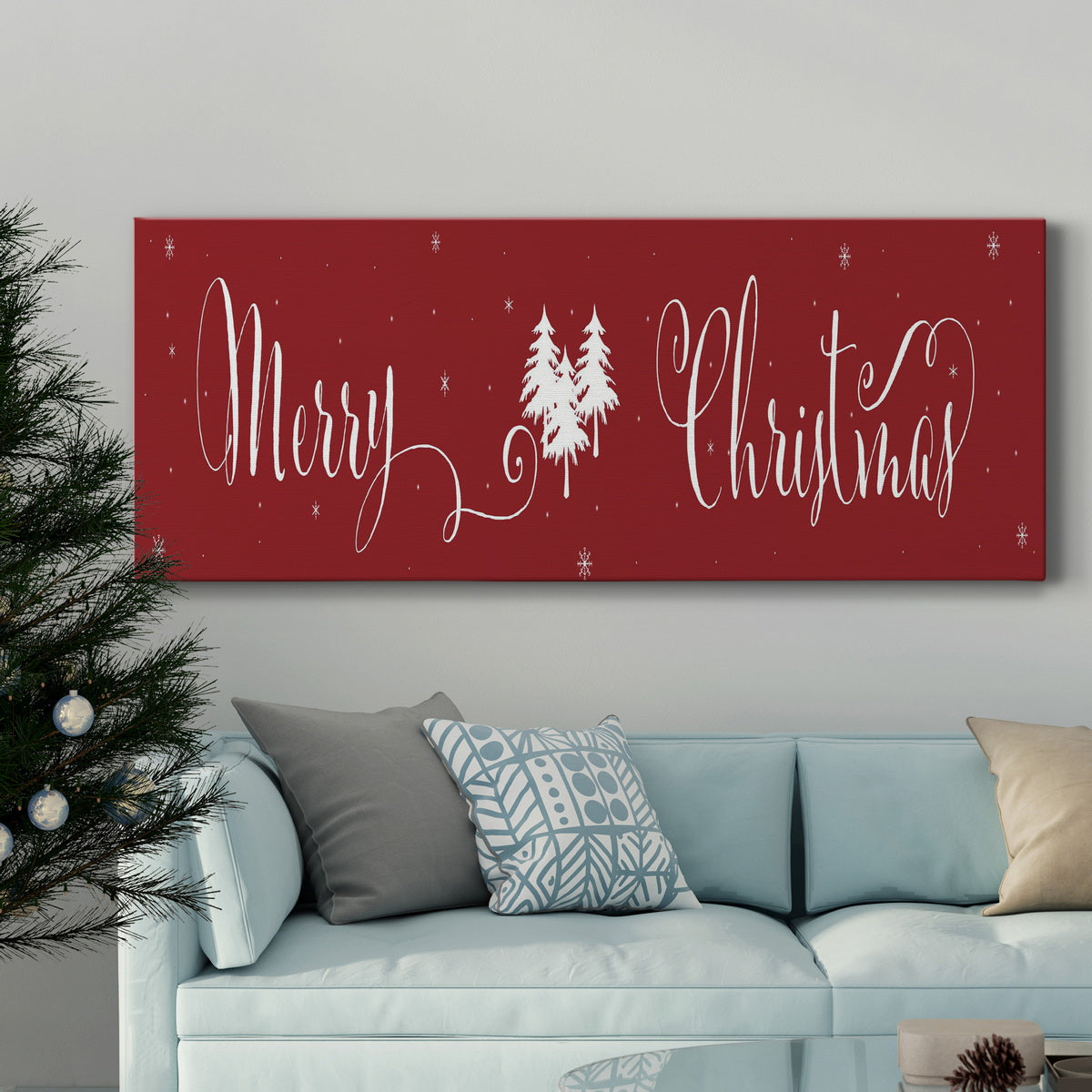 Merry Christmas - Premium Gallery Wrapped Canvas  - Ready to Hang