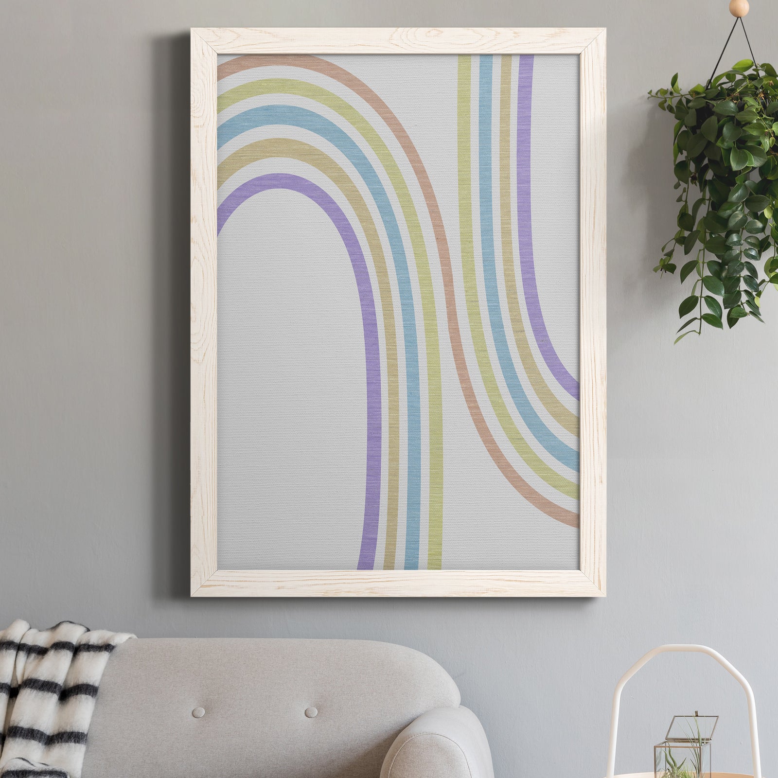 Tubular Abstract III - Premium Canvas Framed in Barnwood - Ready to Hang
