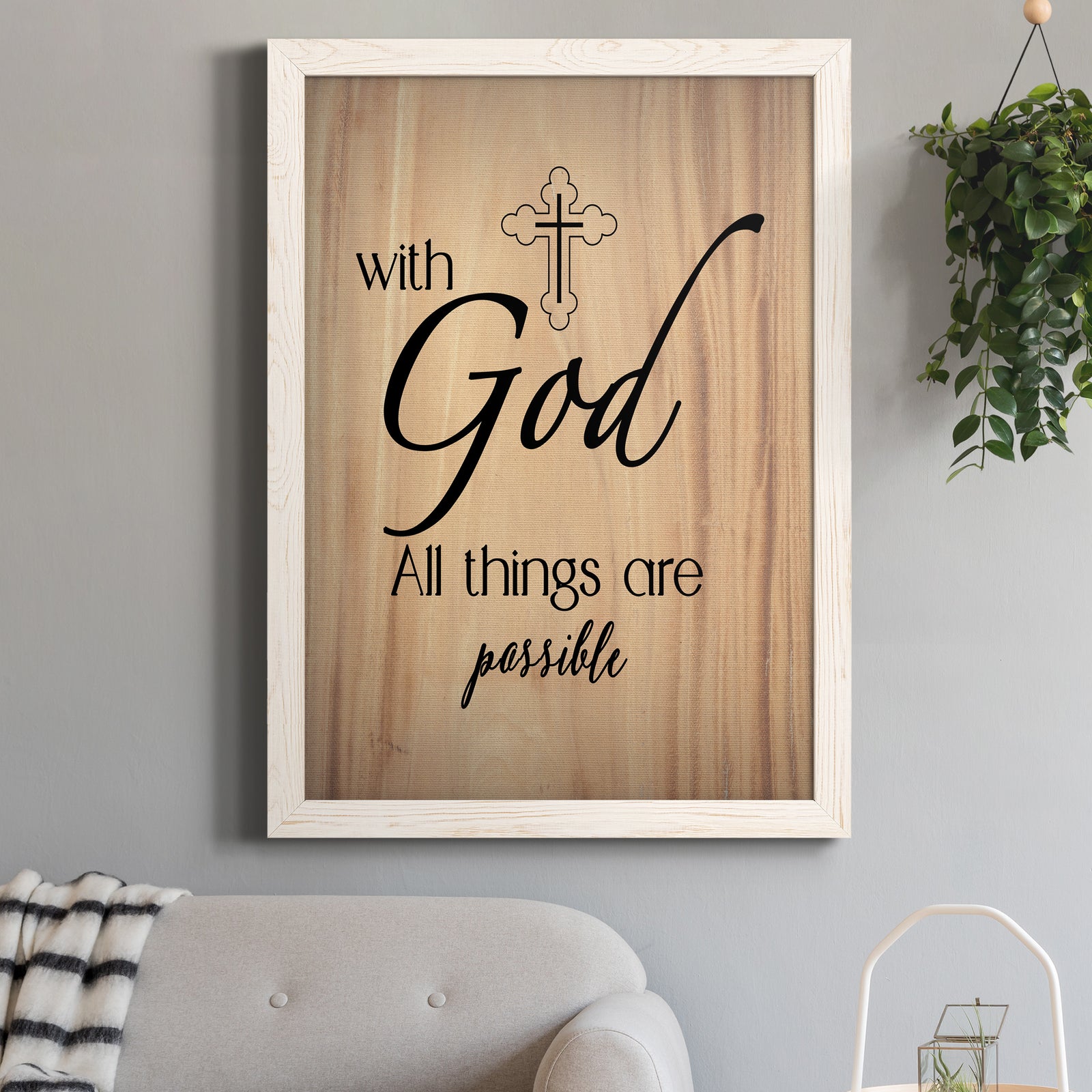 All Things Possible - Premium Canvas Framed in Barnwood - Ready to Hang