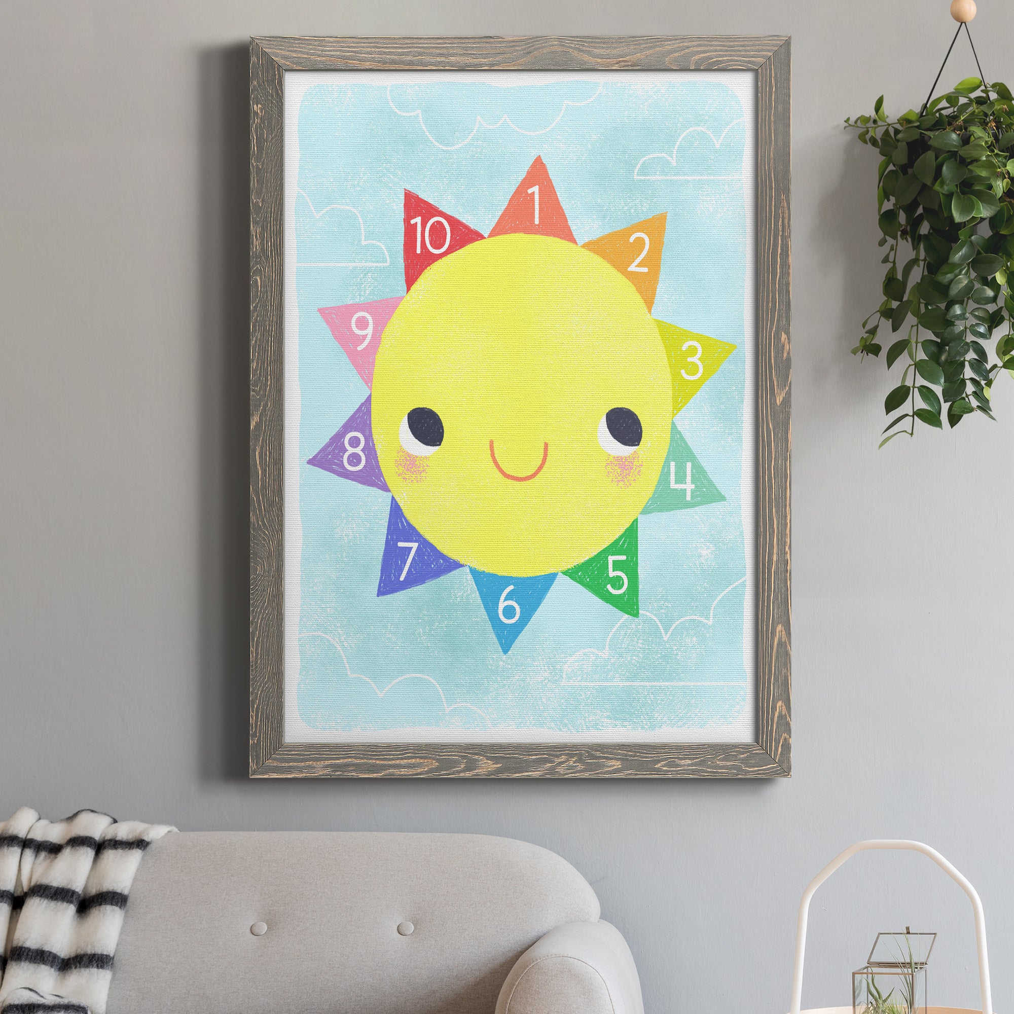 Counting Sun - Premium Canvas Framed in Barnwood - Ready to Hang