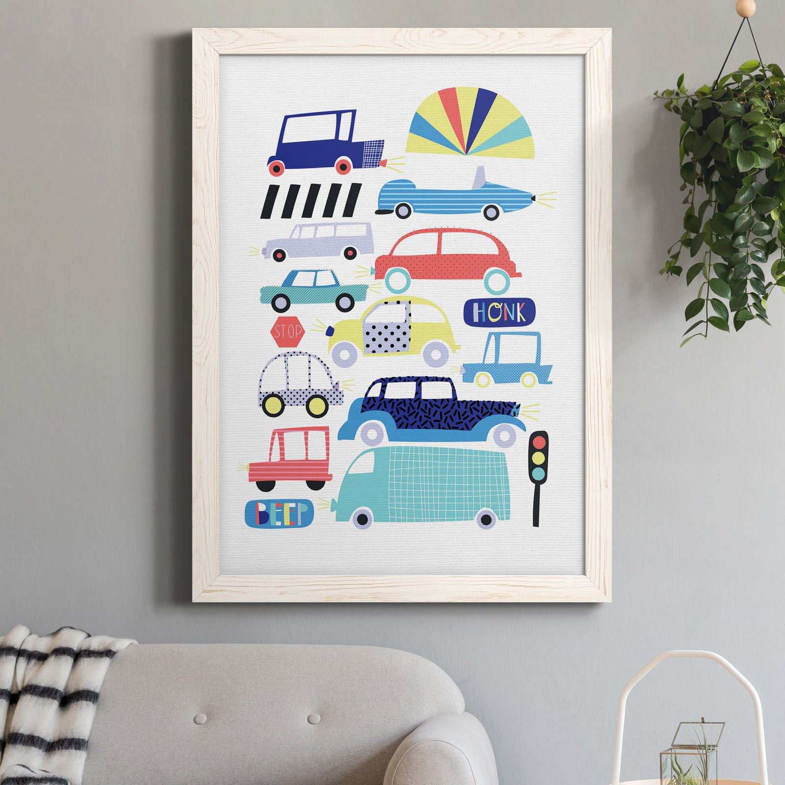 Traffic Jam - Premium Canvas Framed in Barnwood - Ready to Hang