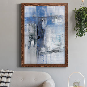 Reflections in Indigo - Premium Canvas Framed in Barnwood - Ready to Hang