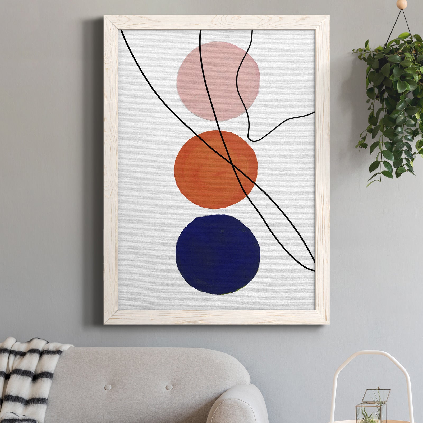 Millenium Geo Abstract - Barnwood Framed Canvas Print