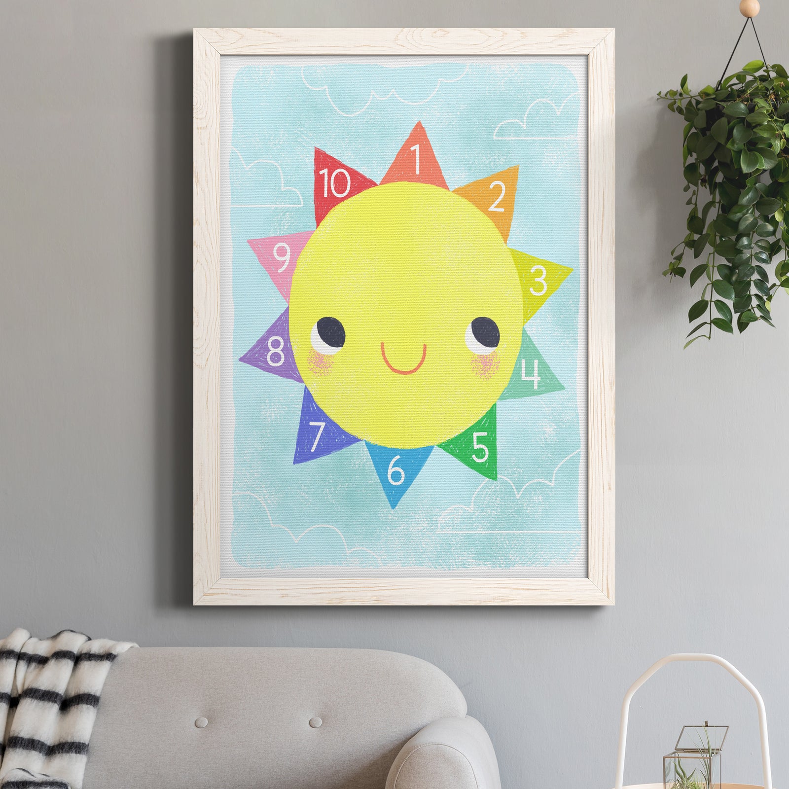 Counting Sun - Premium Canvas Framed in Barnwood - Ready to Hang
