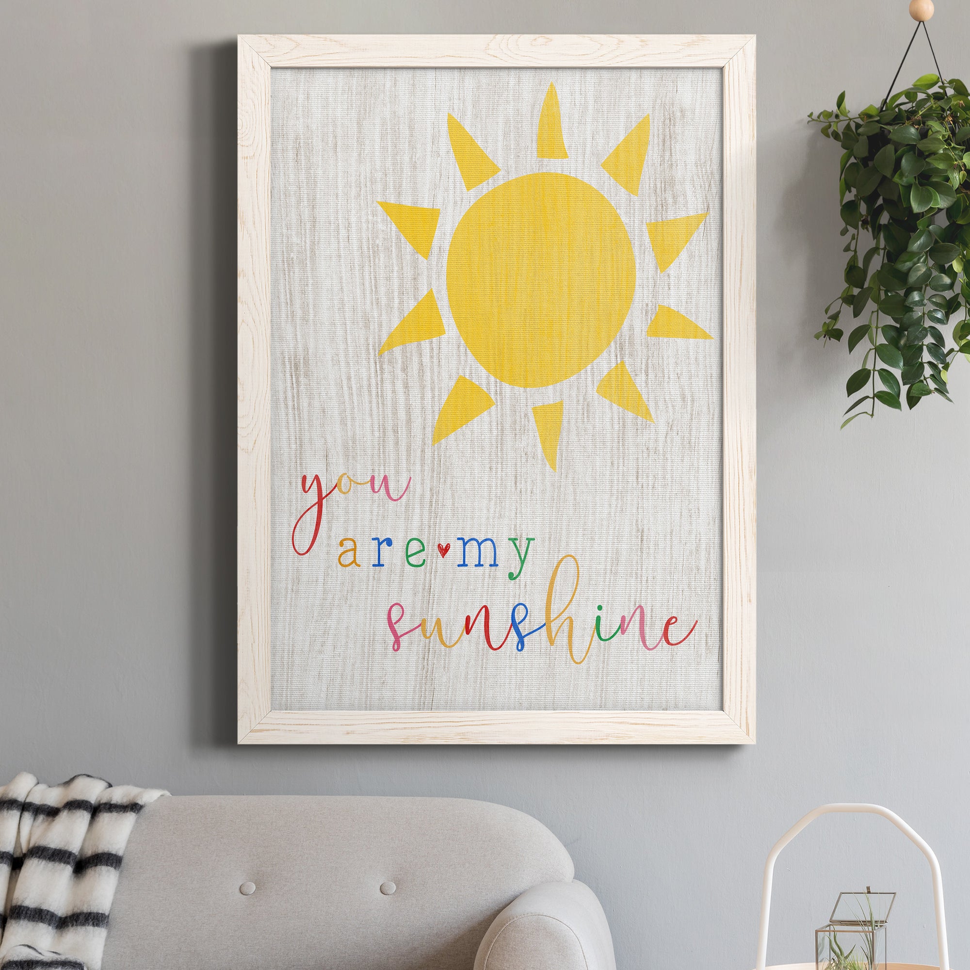 You are my Sunshine - Premium Canvas Framed in Barnwood - Ready to Hang