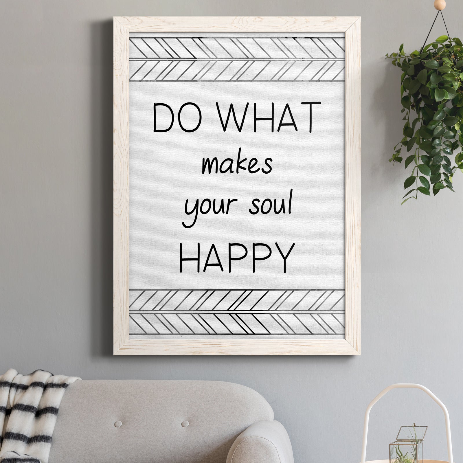 Your Soul Happy - Barnwood Framed Canvas Print