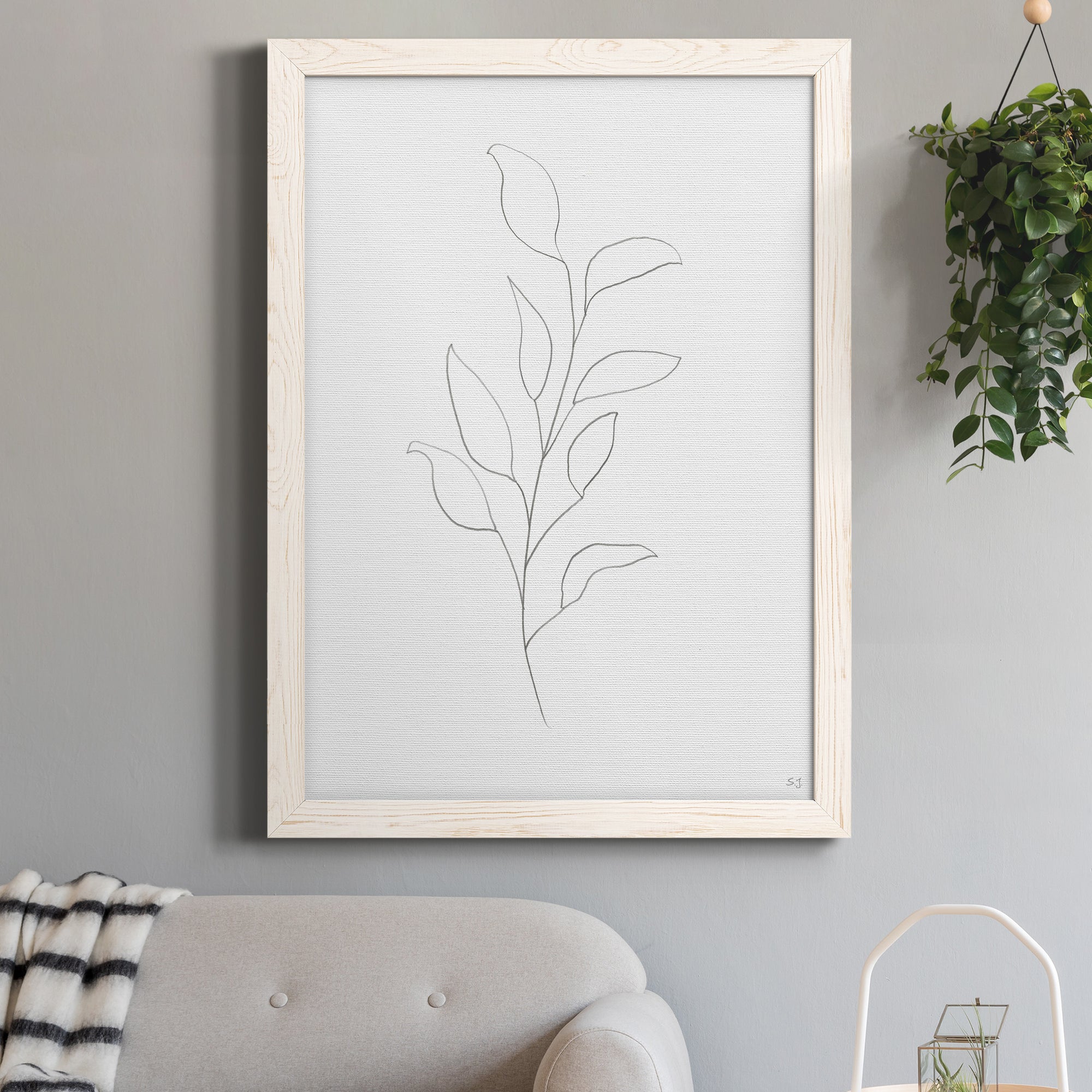 Botanical Gesture VI - Premium Canvas Framed in Barnwood - Ready to Hang