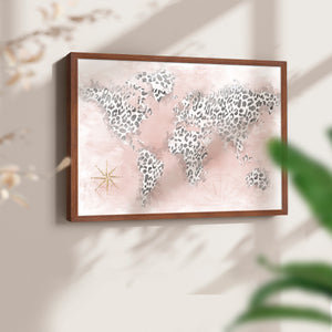 45092,world map,leopard print,artwork,modern design,soft pink,vintage compass,home decor,animal print,wall art,illustration,geography,stylish,elegant,framed art,contemporary decor,creative design,interior design,textured background,decorative piece,travel theme,nature inspired,unique artwork,global map,chic decor,feminine style,abstract art,wall decoration,visual art,fashionable design,printed map,color palette,animal kingdom,contemporary artwork,tropical themes,patterned map,Re-stickable,Text & Numbers
