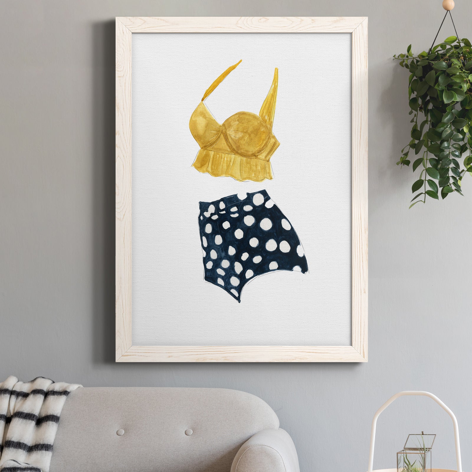 Vintage Swimwear IV - Premium Canvas Framed in Barnwood - Ready to Hang