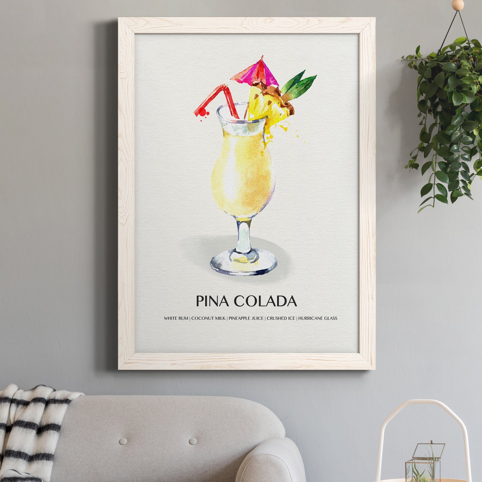 Pina Colada - Premium Canvas Framed in Barnwood - Ready to Hang