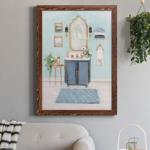 Blue Bath II - Premium Canvas Framed in Barnwood - Ready to Hang