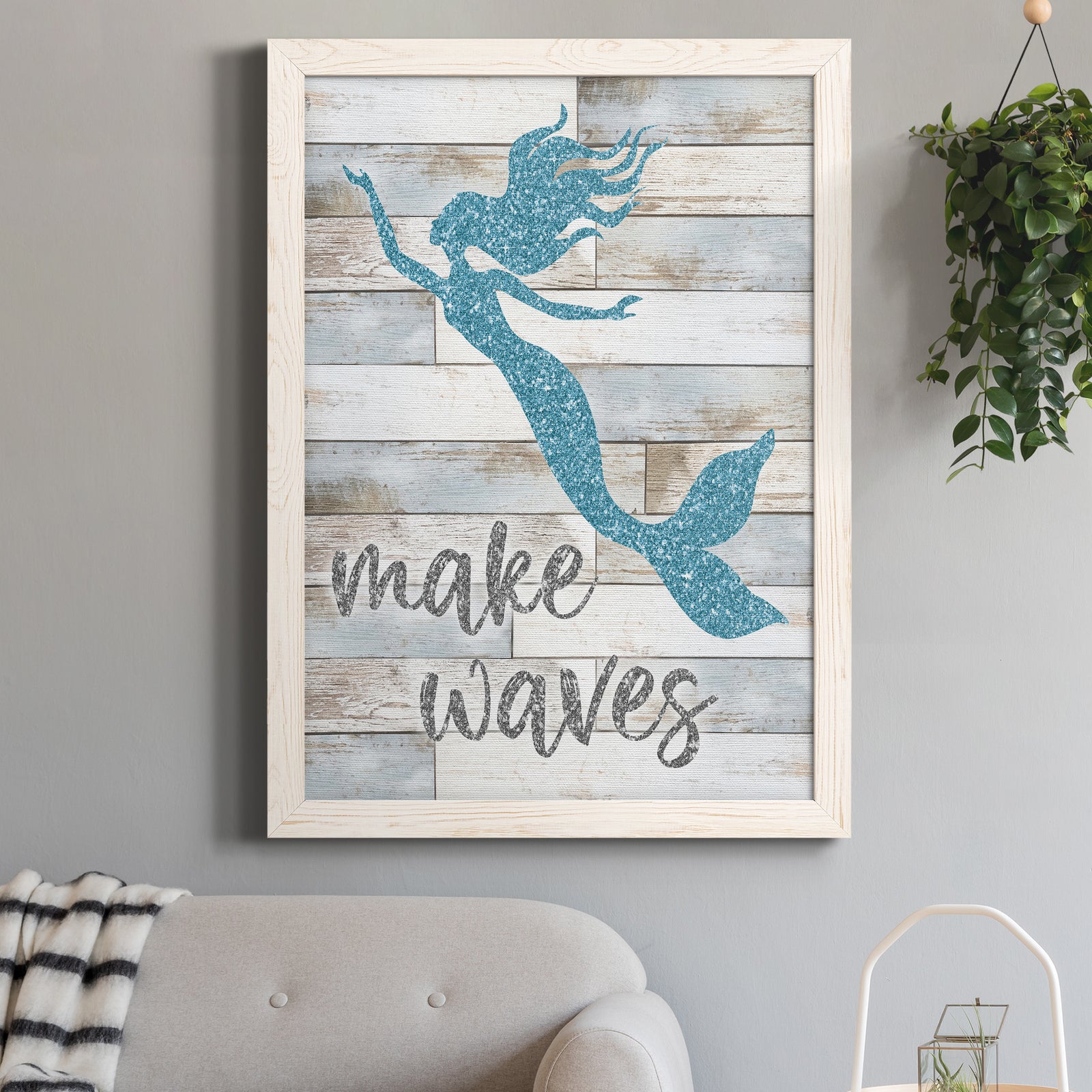 Make Waves - Premium Canvas Framed in Barnwood - Ready to Hang