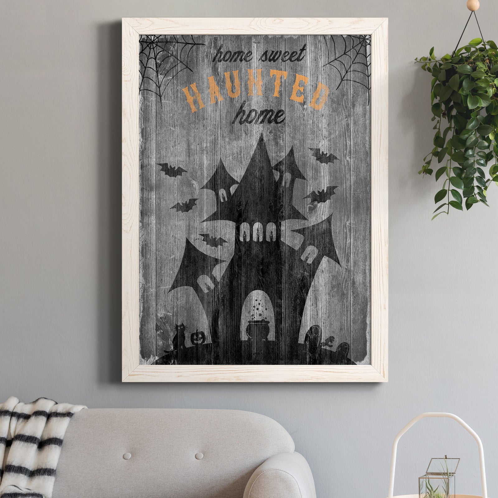 Haunted House - Barnwood Framed Canvas Print