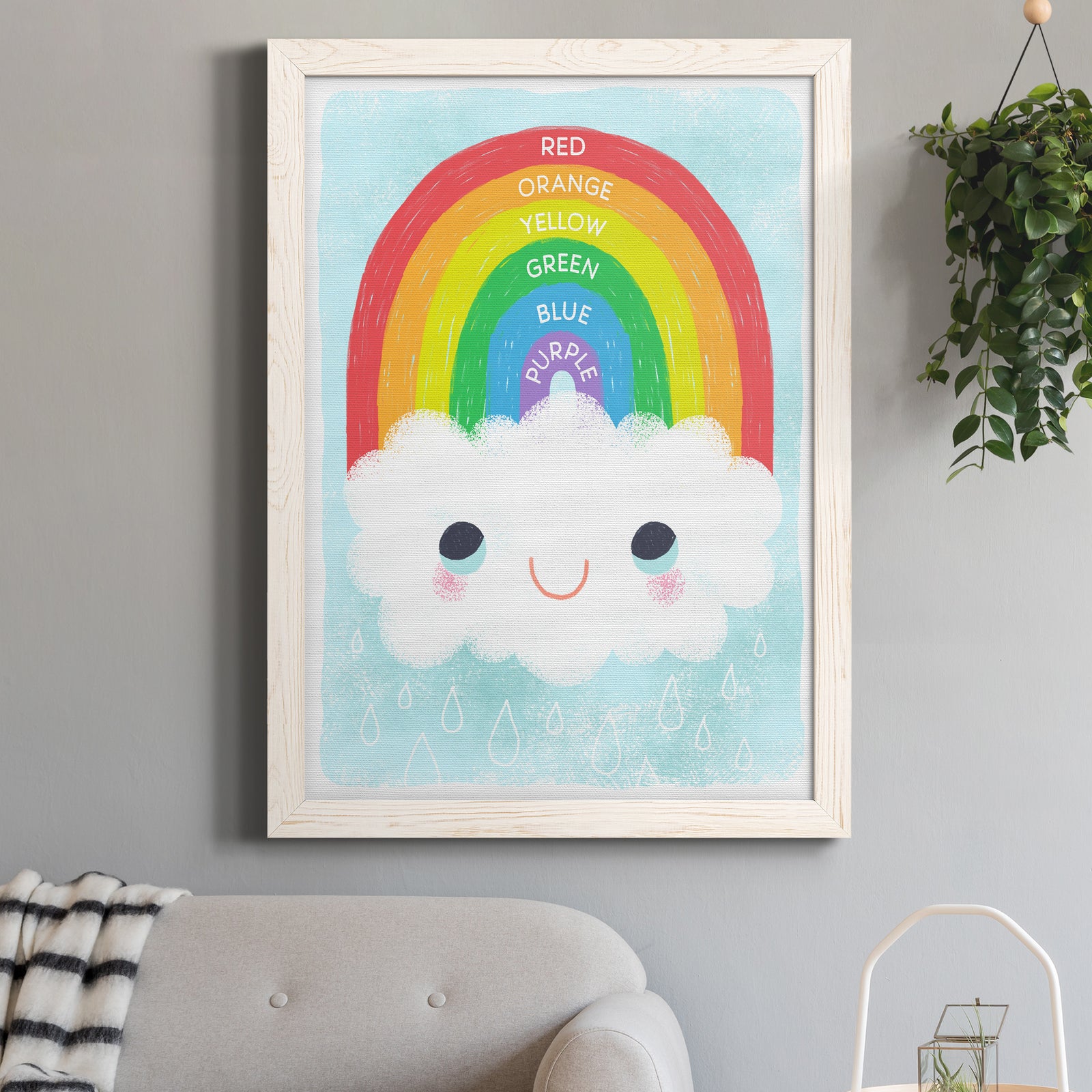Rainbow Colors - Premium Canvas Framed in Barnwood - Ready to Hang