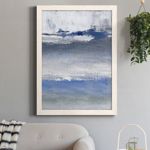 Soft Solace Indigo - Premium Canvas Framed in Barnwood - Ready to Hang