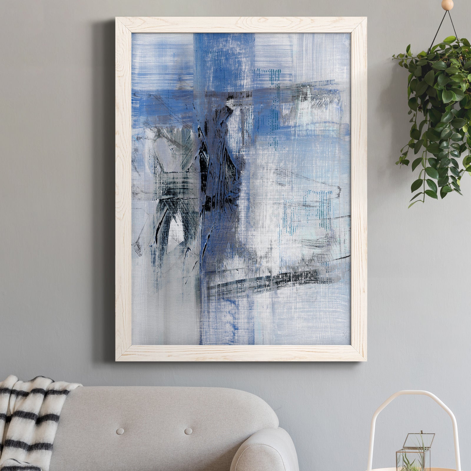 Reflections in Indigo - Premium Canvas Framed in Barnwood - Ready to Hang