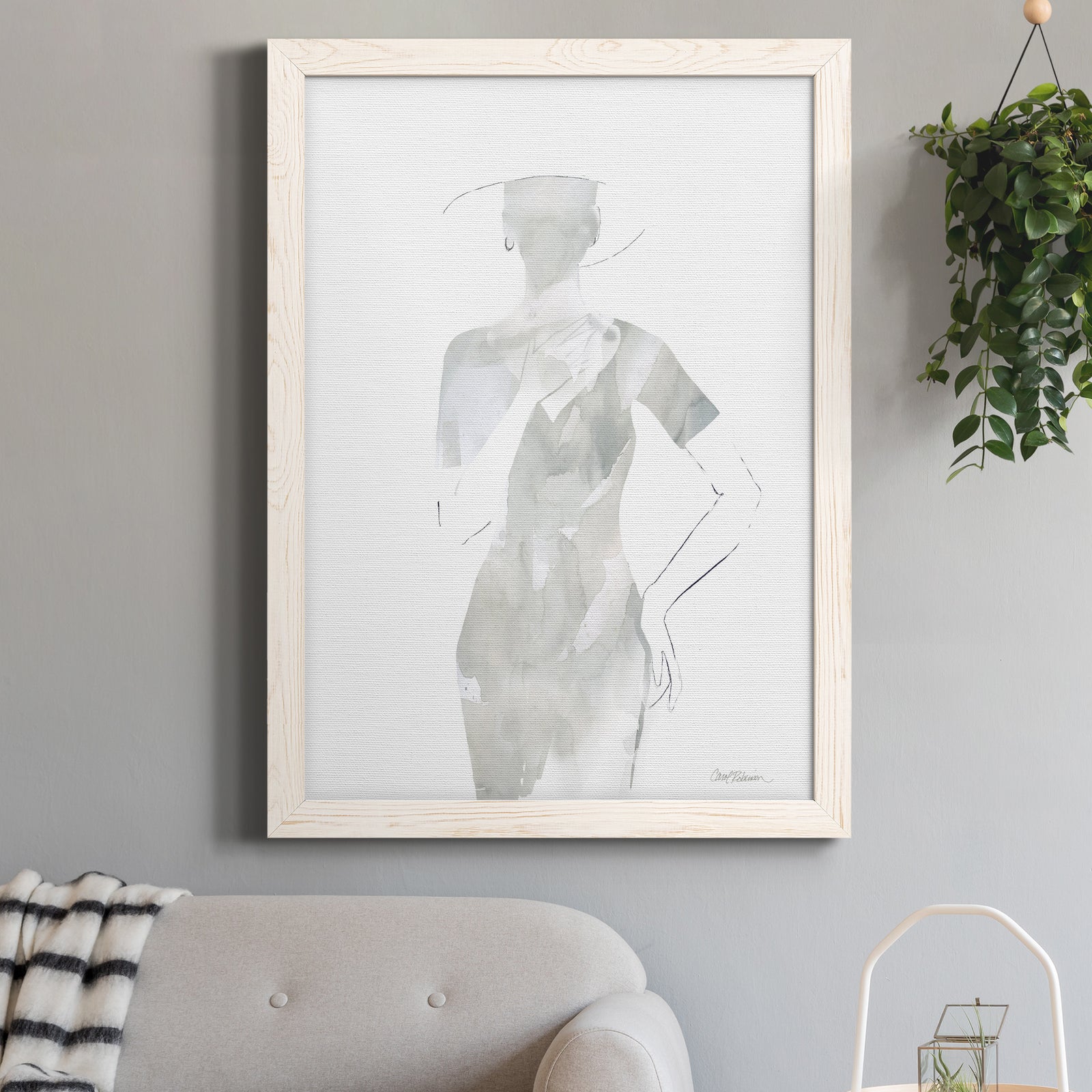 Fashion Cover I - Premium Canvas Framed in Barnwood - Ready to Hang