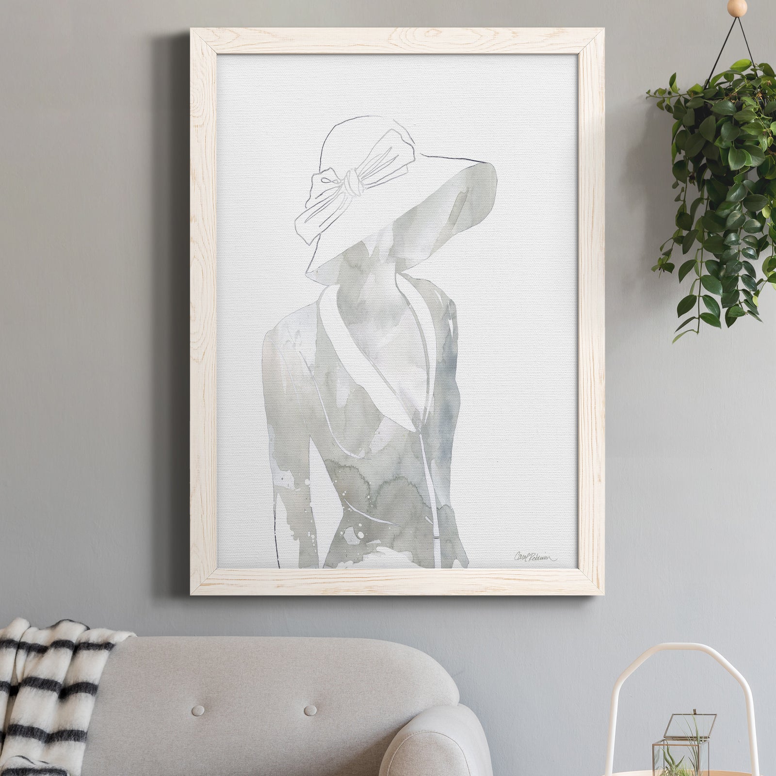 Fashion Cover II - Premium Canvas Framed in Barnwood - Ready to Hang