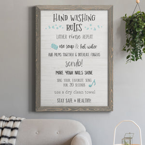 Stay Safe Rules - Premium Canvas Framed in Barnwood - Ready to Hang