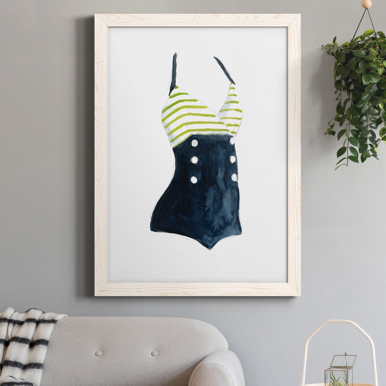 Vintage Swimwear I - Premium Canvas Framed in Barnwood - Ready to Hang