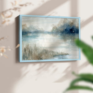 42053,watercolor,landscape,serene,reflection,river,dawn,mist,greenery,tranquility,calm,nature,peaceful,art,brushstrokes,sky,water,scenery,outdoor,riverbank,colors,light,softness,beauty,environment,subtle,composition,texture,stillness,horizon,morning,blue,shades,natural,creative,peacefulness,palette,tranquil,development,Re-stickable,Abstract